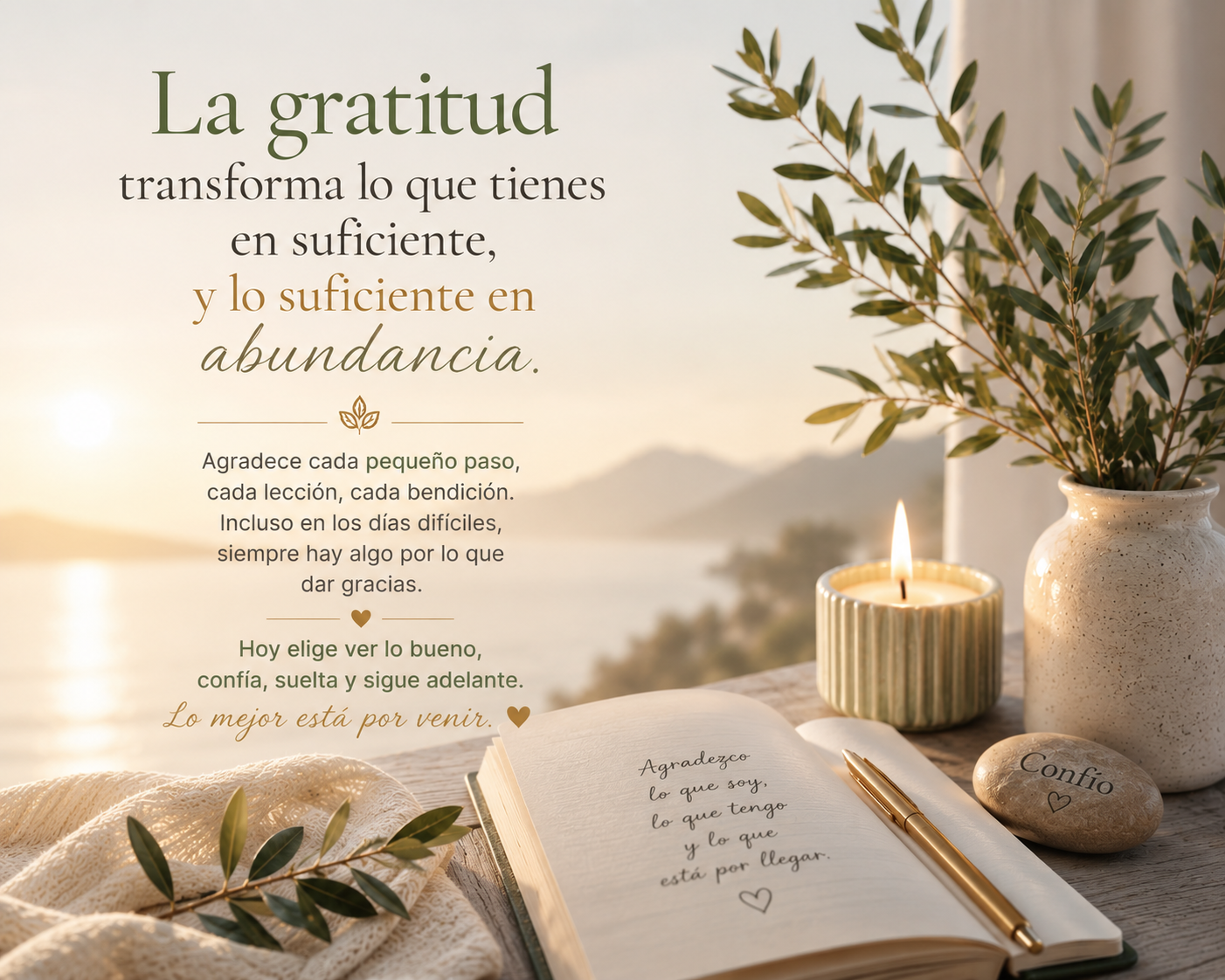 La gratitud transforma lo que tienes en suficiente, y lo suficiente en abundancia.