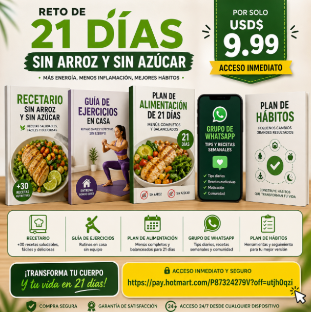 Alimentación antiinflamatoria: toma el hábito en 21 días